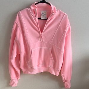 Aerie Offline Light Pink Half-Zip Hoodie